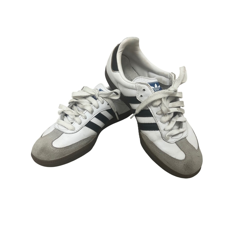 Adidas Samba OG Womens Sneakers White Black Sz 7 Leather Retro Streetcore IG9030